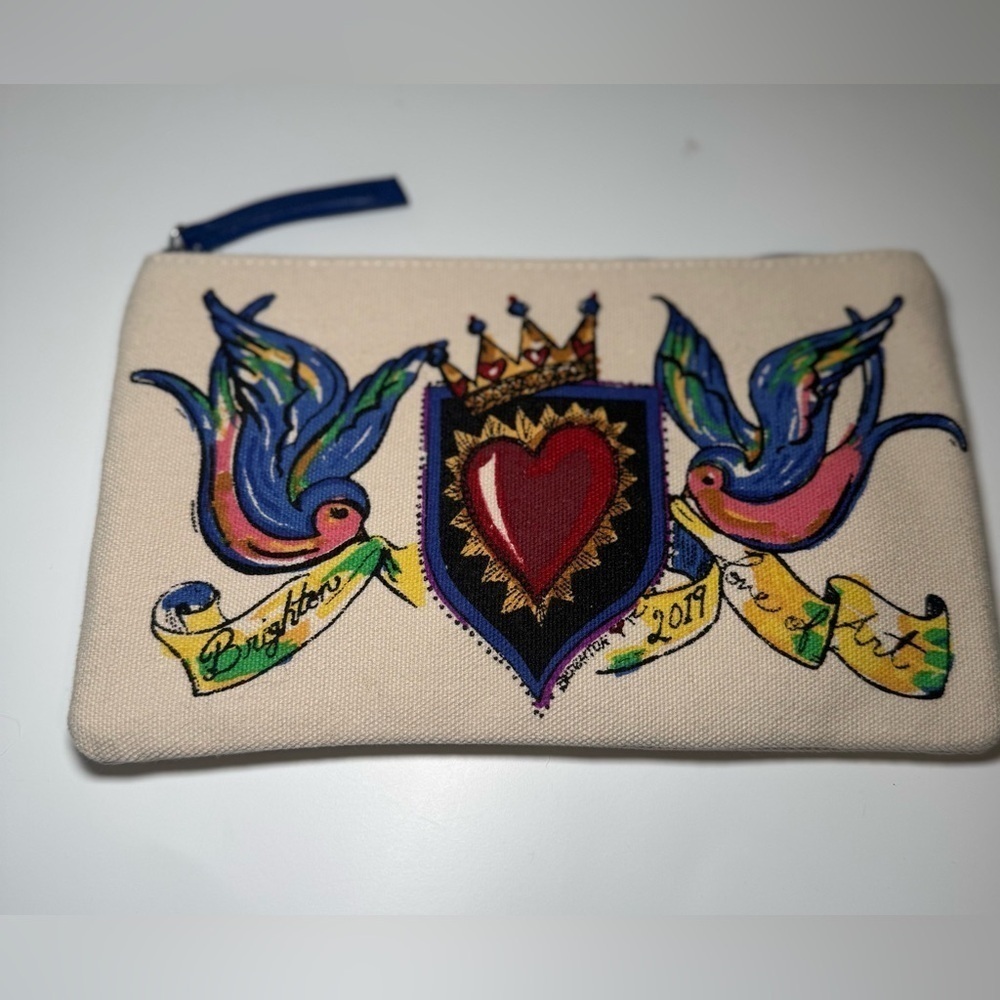 Brighton 2019 Love of Art Canvas Zippered pouch